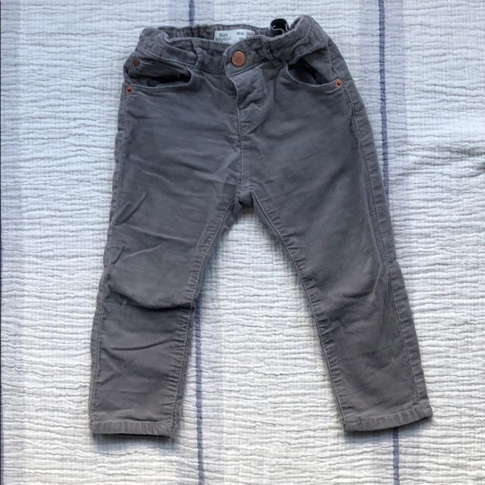 Gray corduroy pants